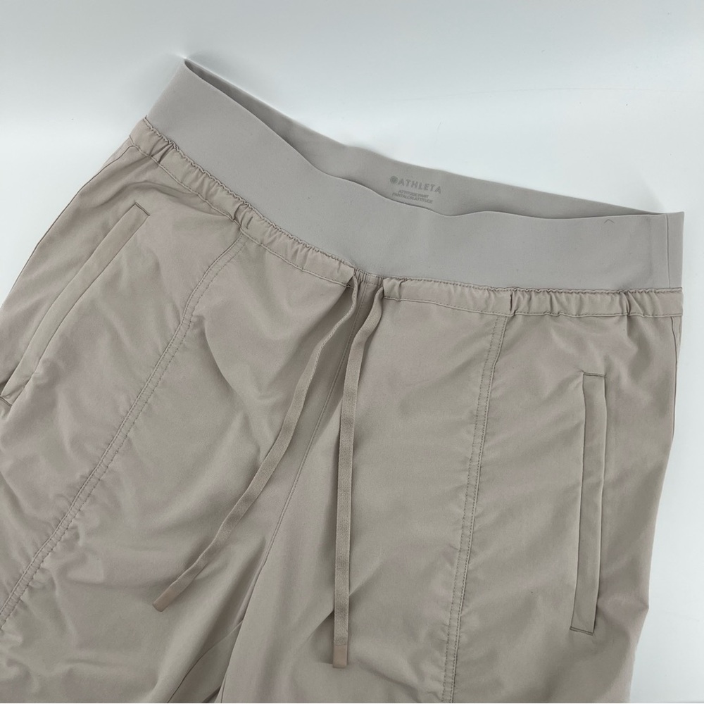 ATHLETA Attitude Mid Rise Jogger Khaki Beige Women's Size 10